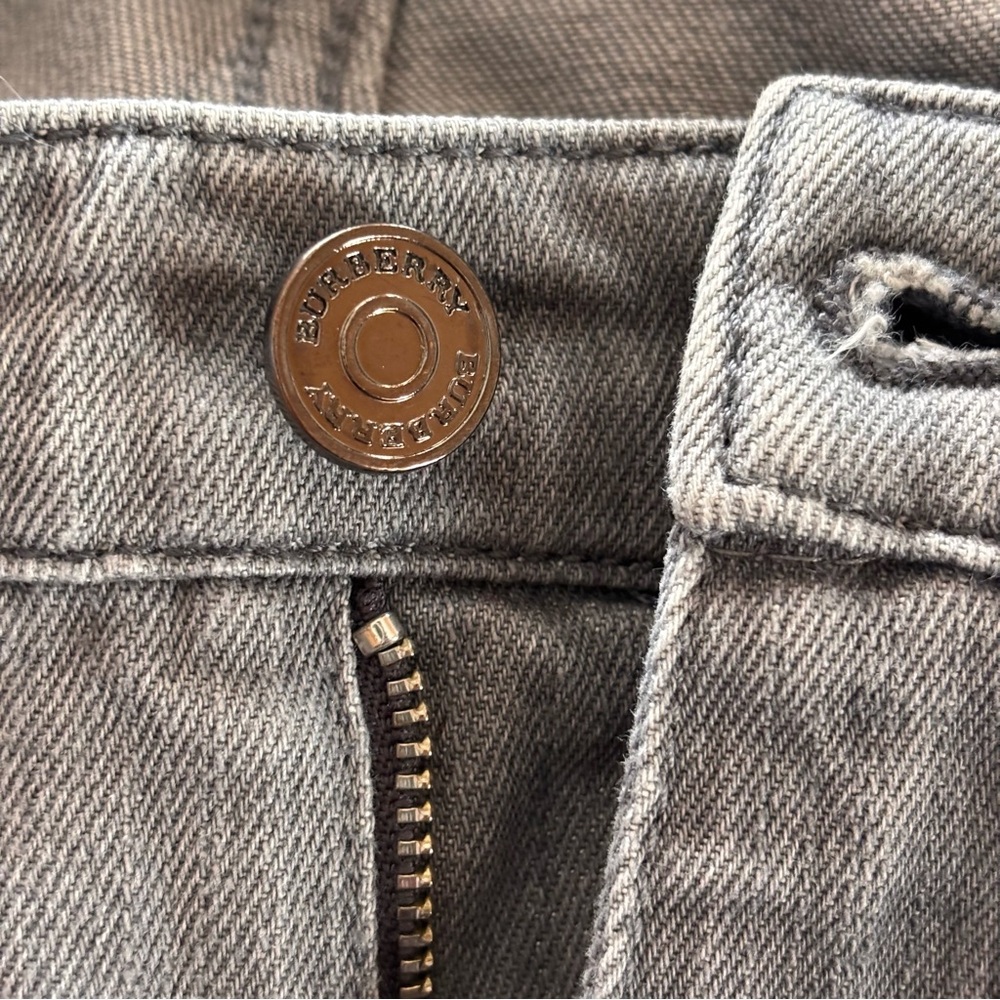 Burberry Light Gray Women’s Denim Pants - Sz 12 Like New - Picture 4 of 15